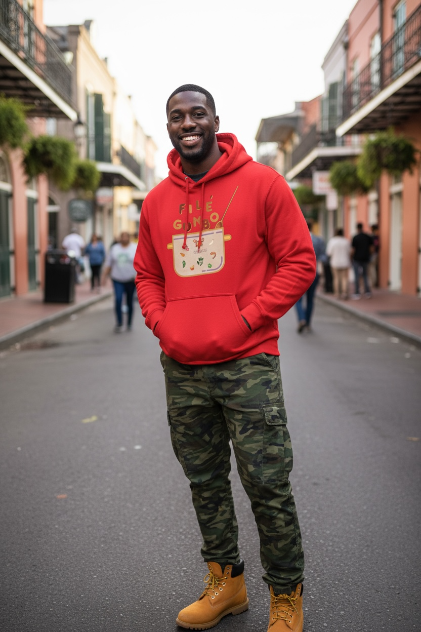 NEW IN- Gumbo Season Unisex Hoodie- Tan Pot