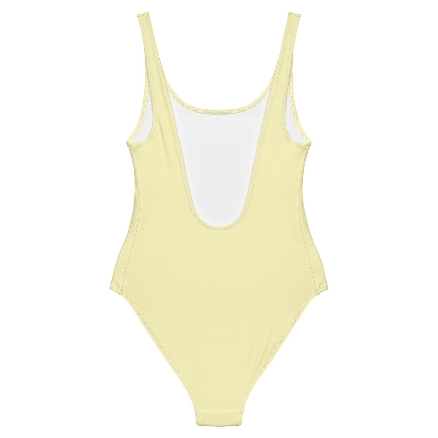 Multi- Snow Ball Heaux One Piece Scoop Neck Swimsuit- Mellow Yellow