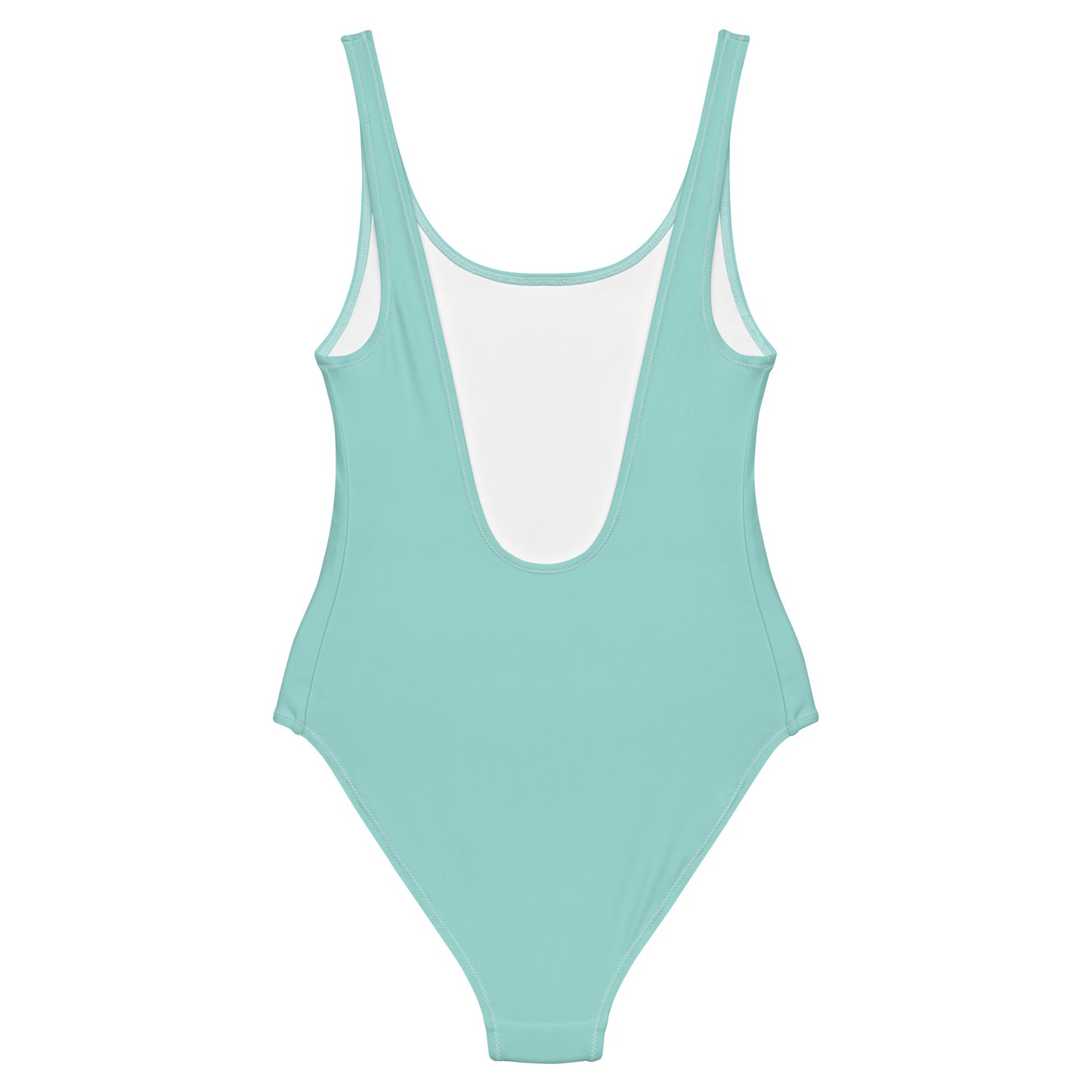 Snow Ball Heaux One Piece Scoop Neck Swimsuit- Soft Bleu