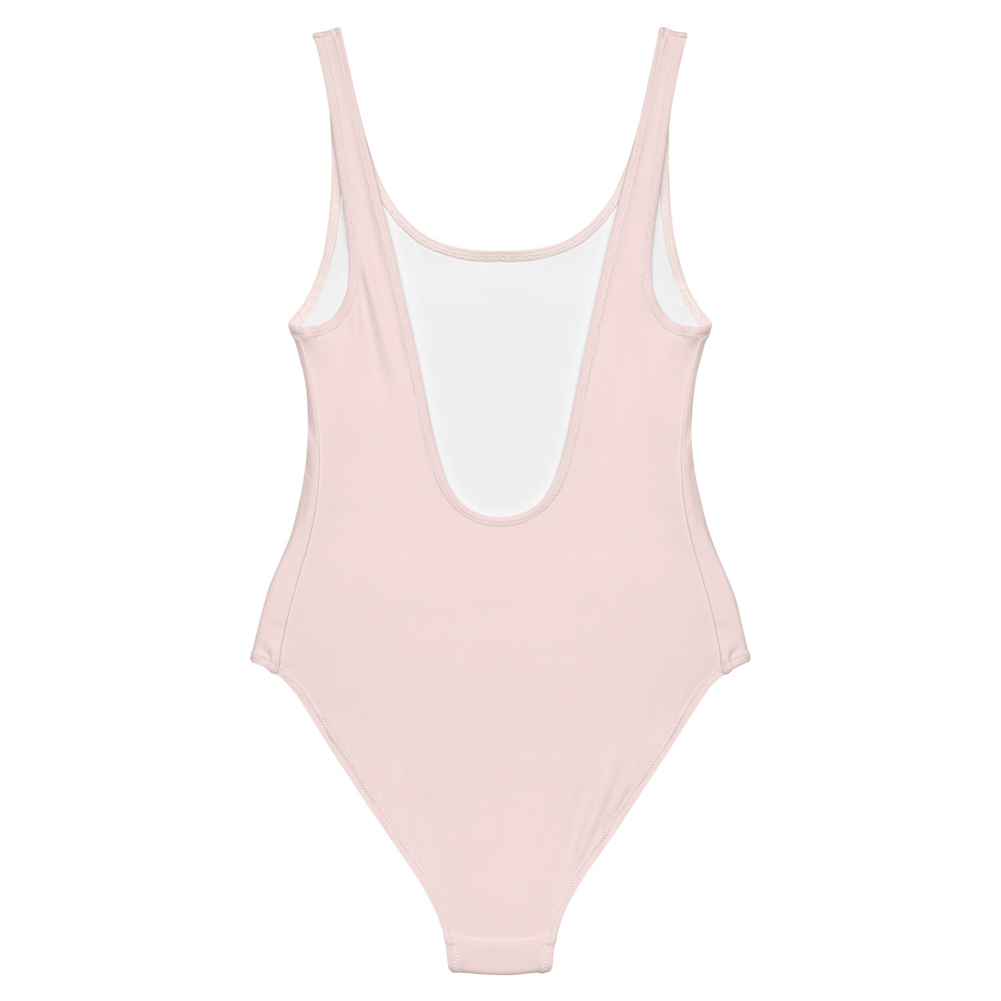 Multi Snow Ball Heaux One Piece Scoop Neck Swimsuit- Baby Pink