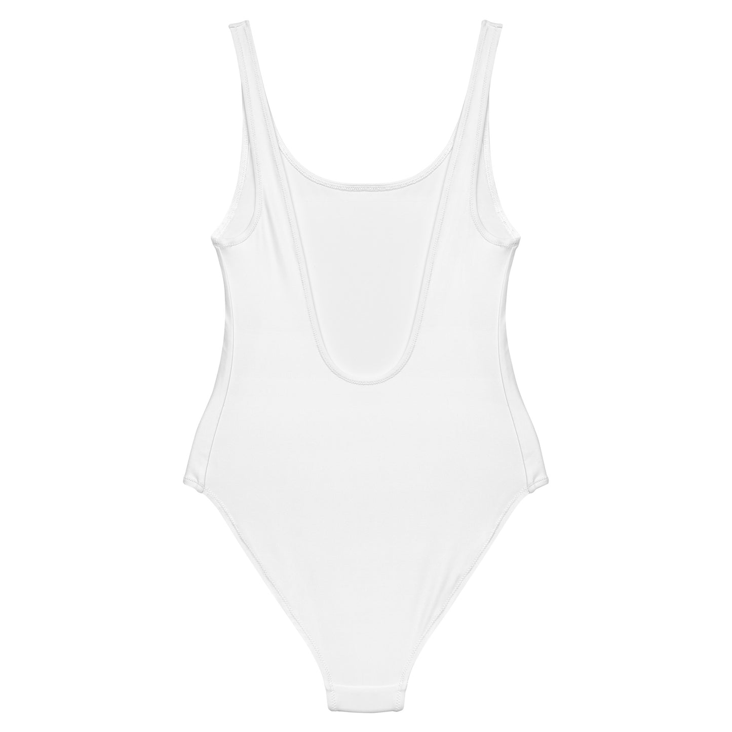 Multi Snow Ball Heaux One Piece Scoop Neck Swimsuit- Blanco