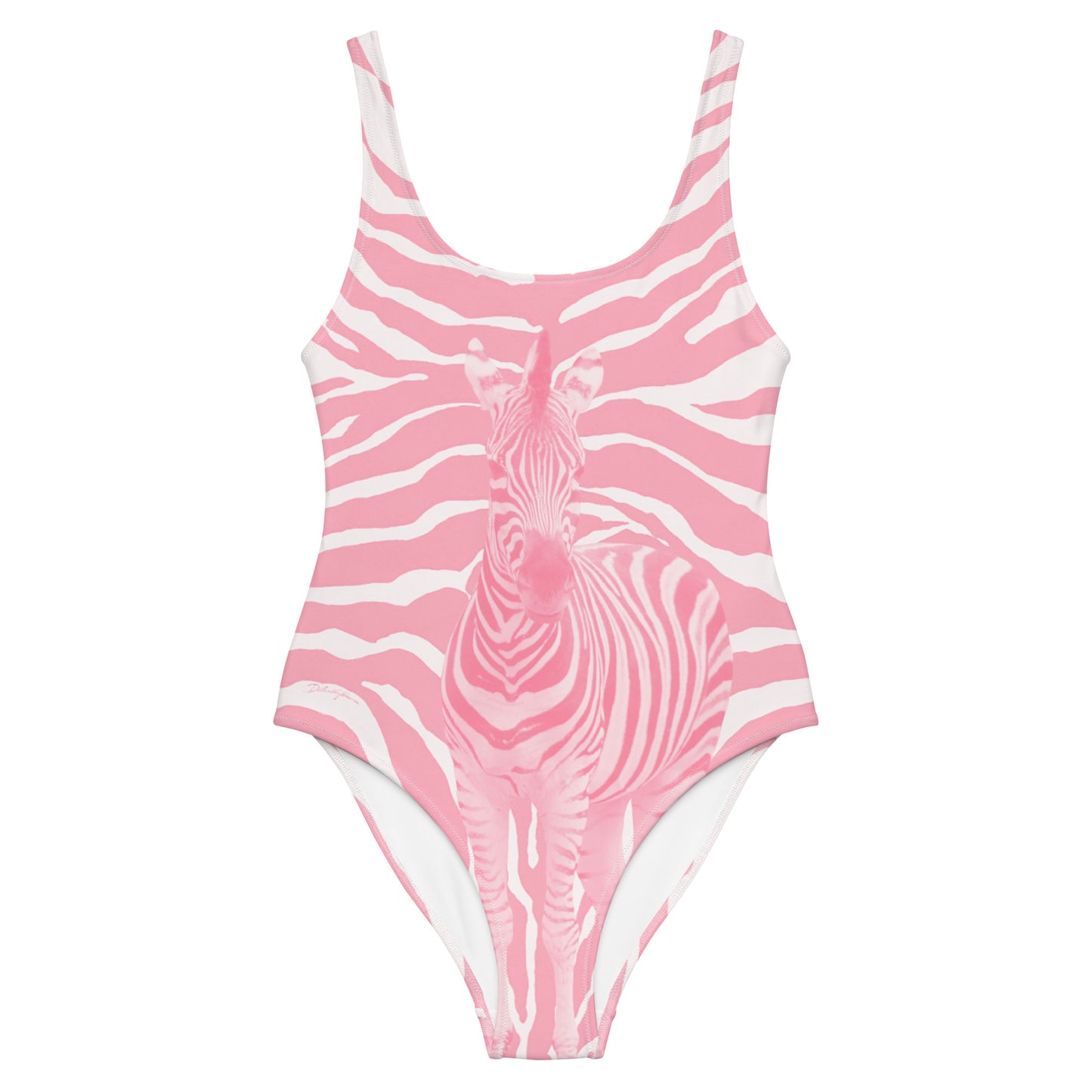 Zebra Baby Soft Pink One Piece Swimsuit